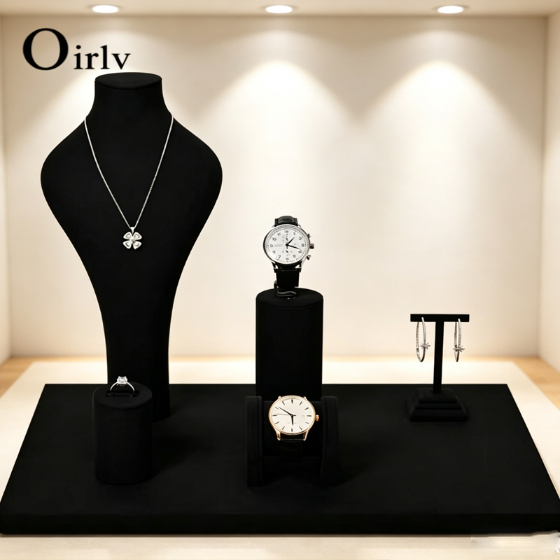 Jewelry And Watches Stores - Oirlv Zwarte Sieraden Display Set Ketting