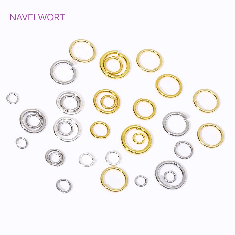 Gold Plated Ring - 14K/18K Vergulde Split Ring Open Ringetjes