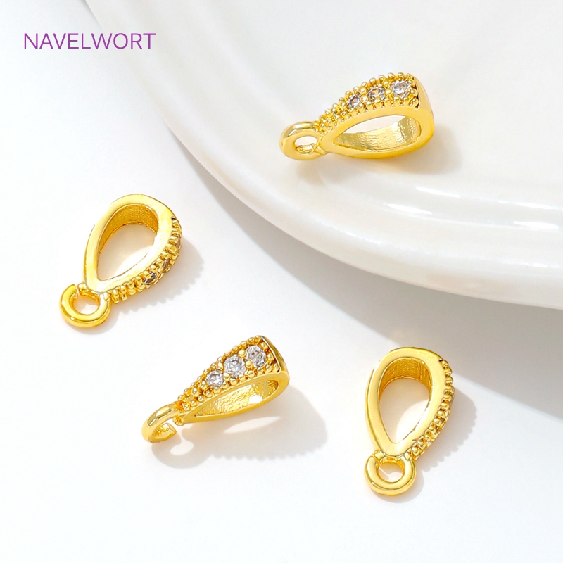Gold Plated Ring - 14K/18K vergulde ingelegde zirkoon hanger borgtocht