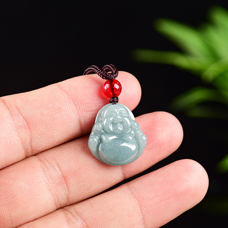 Jewelry & Watches Ltd - Myanmar Jadeïet Guanyin Boeddha Hanger Ketting