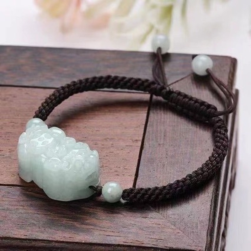 Jewelry & Watches Bench - Natuurlijke Jadeiet A-klasse Pixiu Armband voor
