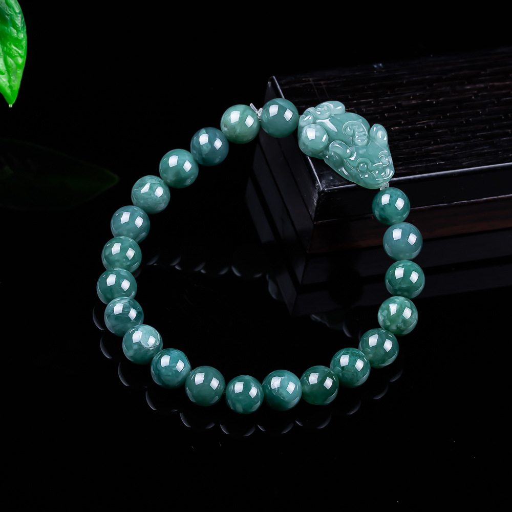 Jewelry & Watches Ltd - Natuurlijke Birmese Jadeïet Bixiu Armband Vintage