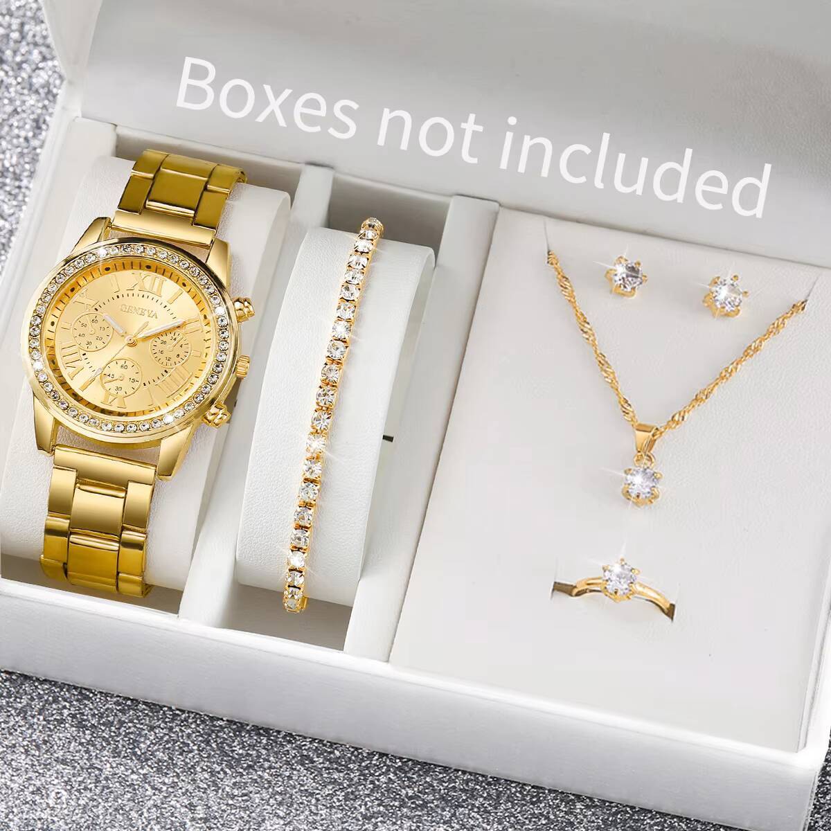 Jewelry Watch Making - 6 stks/set mode strass dameshorloges analoog