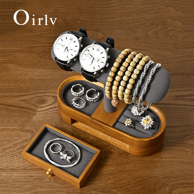 Watches Jewelry Holder - Oirlv Massief Houten Horloge Organisator Plank