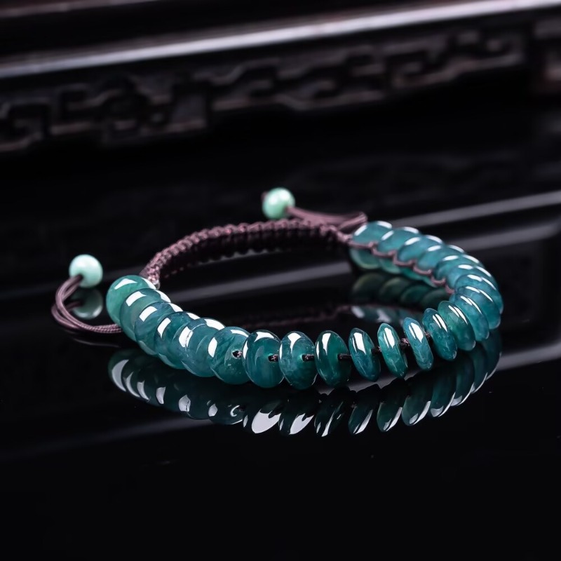 Jewelry & Watches Ltd - Natuurlijke Echte Smaragd Blauw Water Abacus