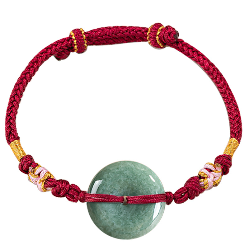 Jewelry & Watches Ltd - Groene Myanmar Jadeïet Donut Armband Designer