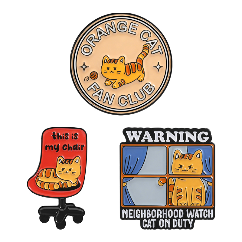 Jewelry Watches For Kids - Oranje Kat Fan Club Emaille Pins