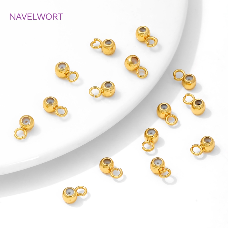 Gold Plated Ring - 18K Vergulde Siliconen Positionering Eindkralen met