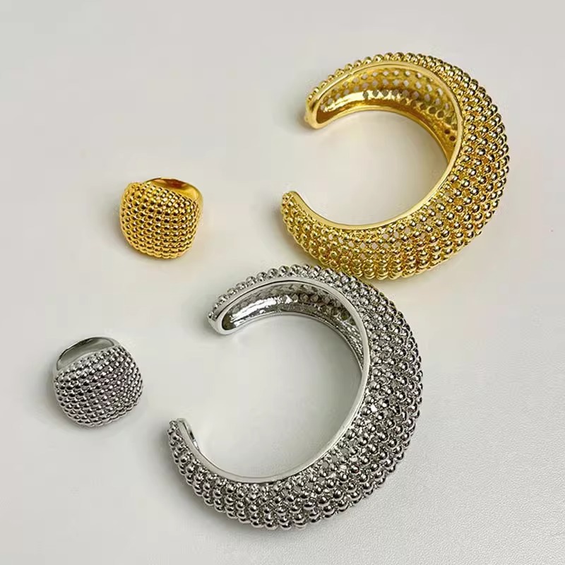 Luxe kralen textuur open armba - Minimalist Ring Stackable recensie en prijs