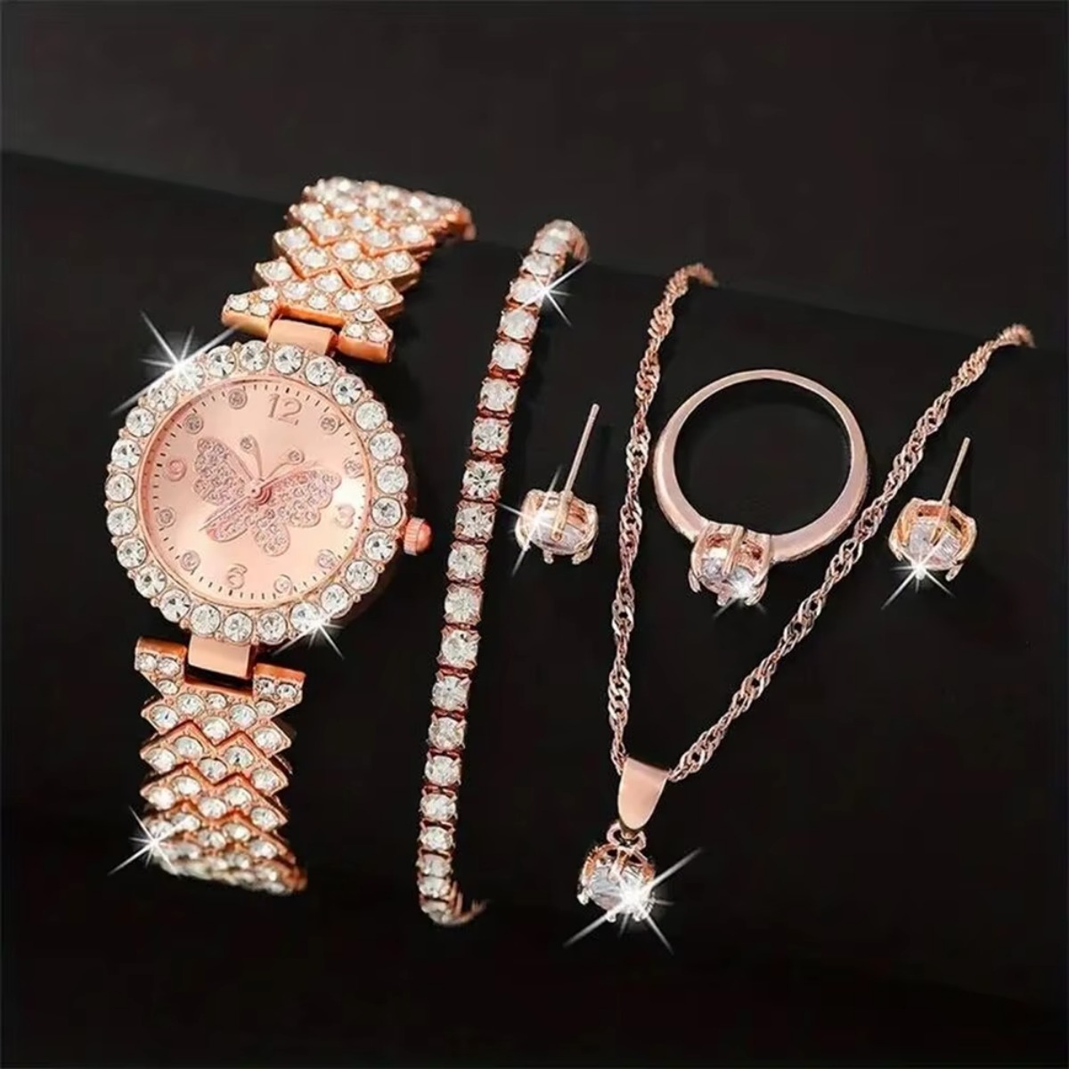 6 stks/set luxe strass vlinder - Jewelry Watch Making recensie en prijs