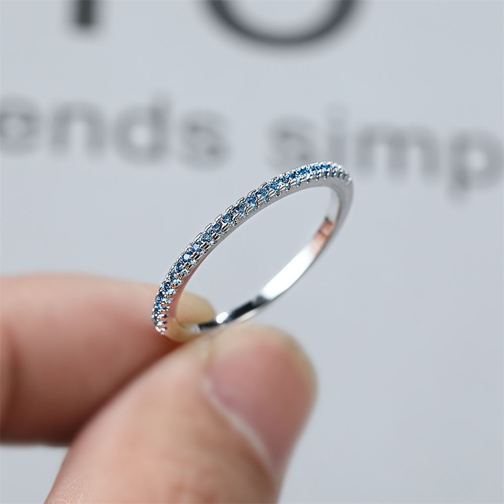 Aqua Blauw Kristal Kleine Rond - Minimalist Ring Stackable recensie en prijs