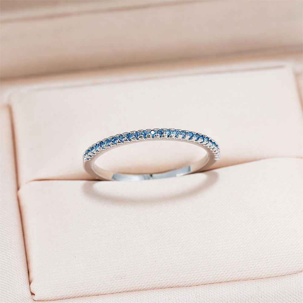 Aqua Blauw Kristal Kleine Rond - Minimalist Ring Stackable recensie en prijs