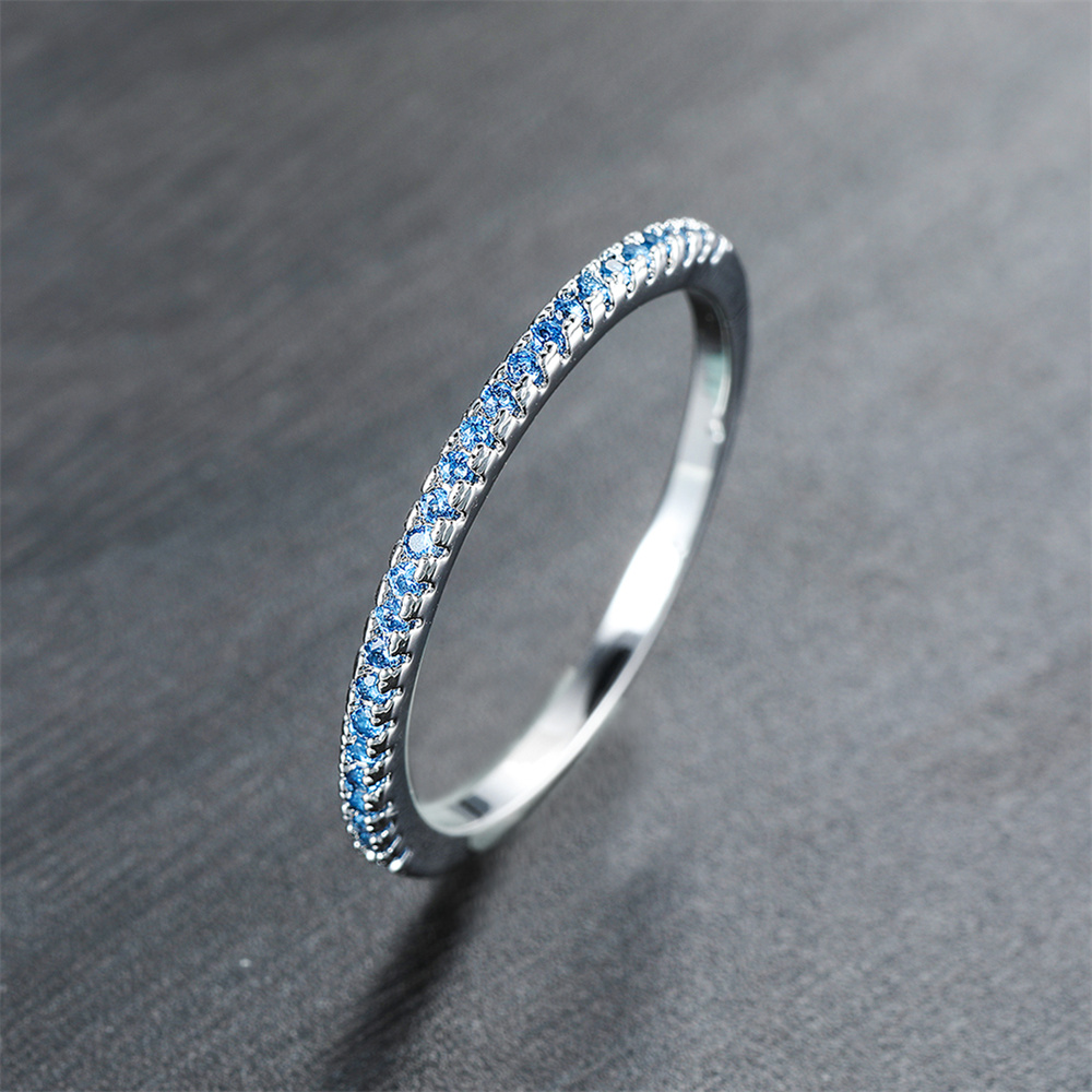 Aqua Blauw Kristal Kleine Rond - Minimalist Ring Stackable recensie en prijs