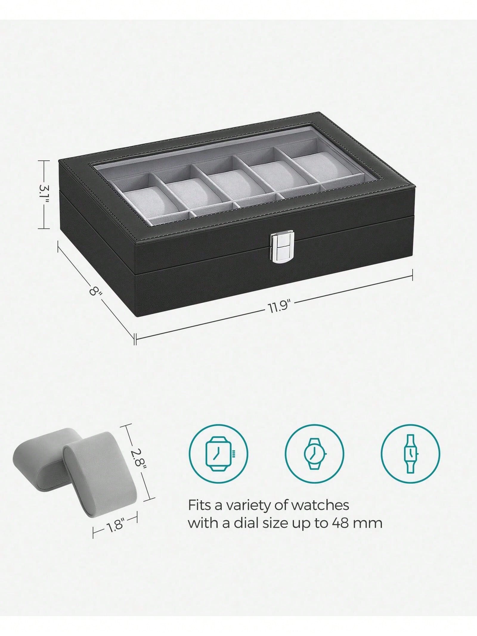 12-vakjes afsluitbare horloged - Watches Jewelry Holder recensie en prijs