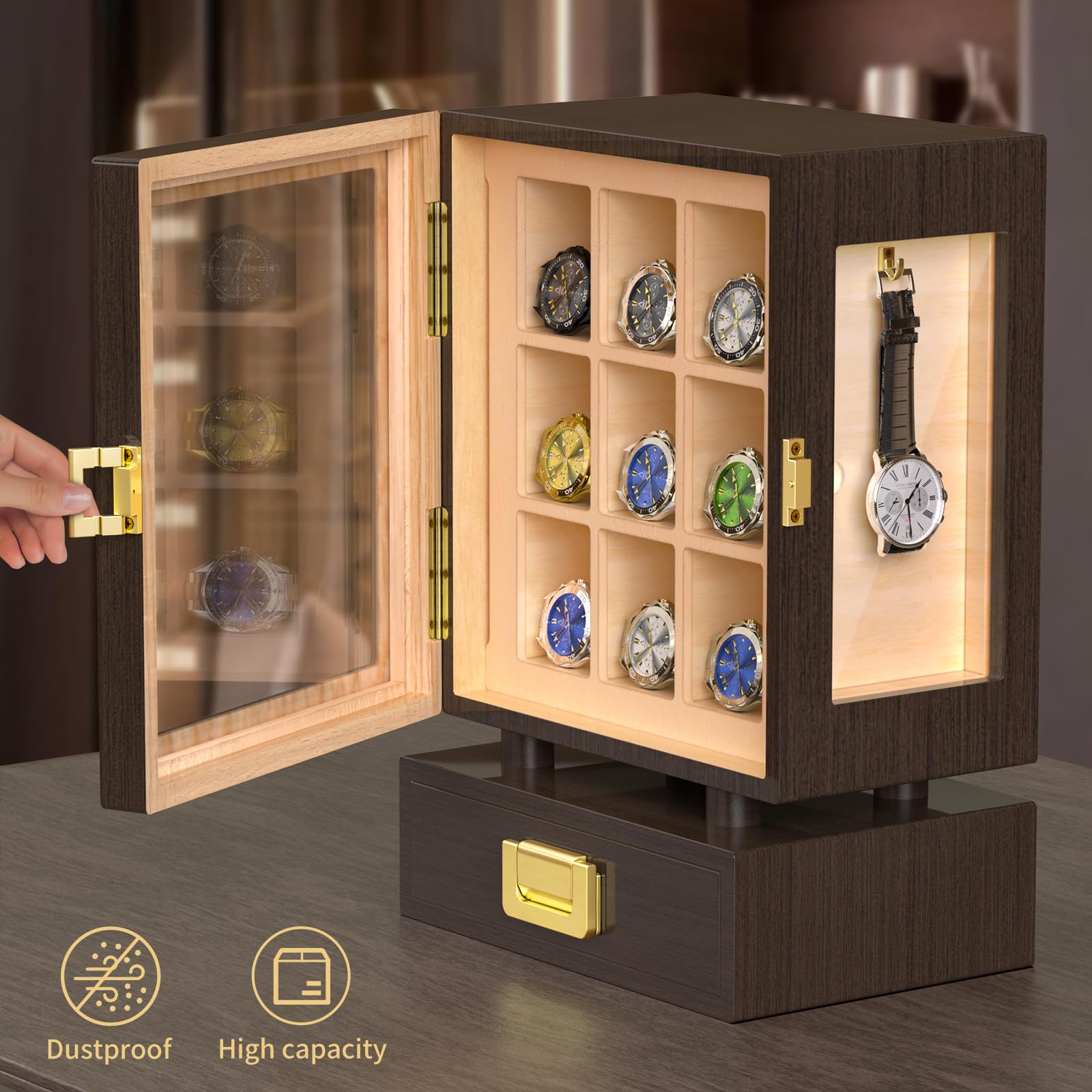 Houten opbergdoos voor horloge - Watches & Jewelry Repair Center New York Reviews recensie en prijs