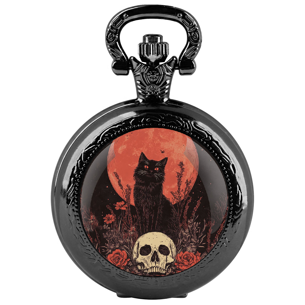 Zwarte kat kijkt naar glazen k - Jewelry Watches For Kids recensie en prijs