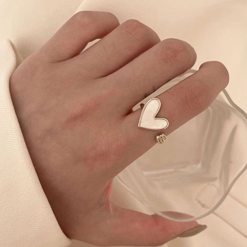 Geometrische hartring Verstelb - Minimalist Ring Stackable recensie en prijs