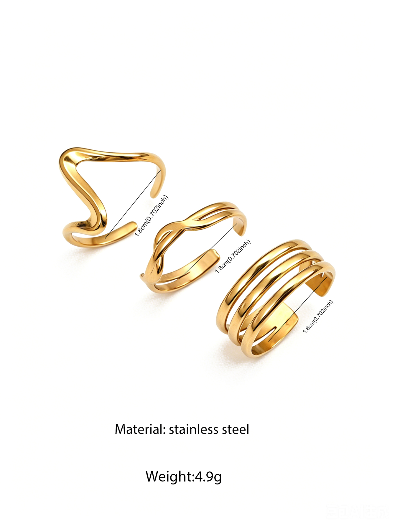 Dames ringen, set van 3, minim - Minimalist Ring Stackable recensie en prijs