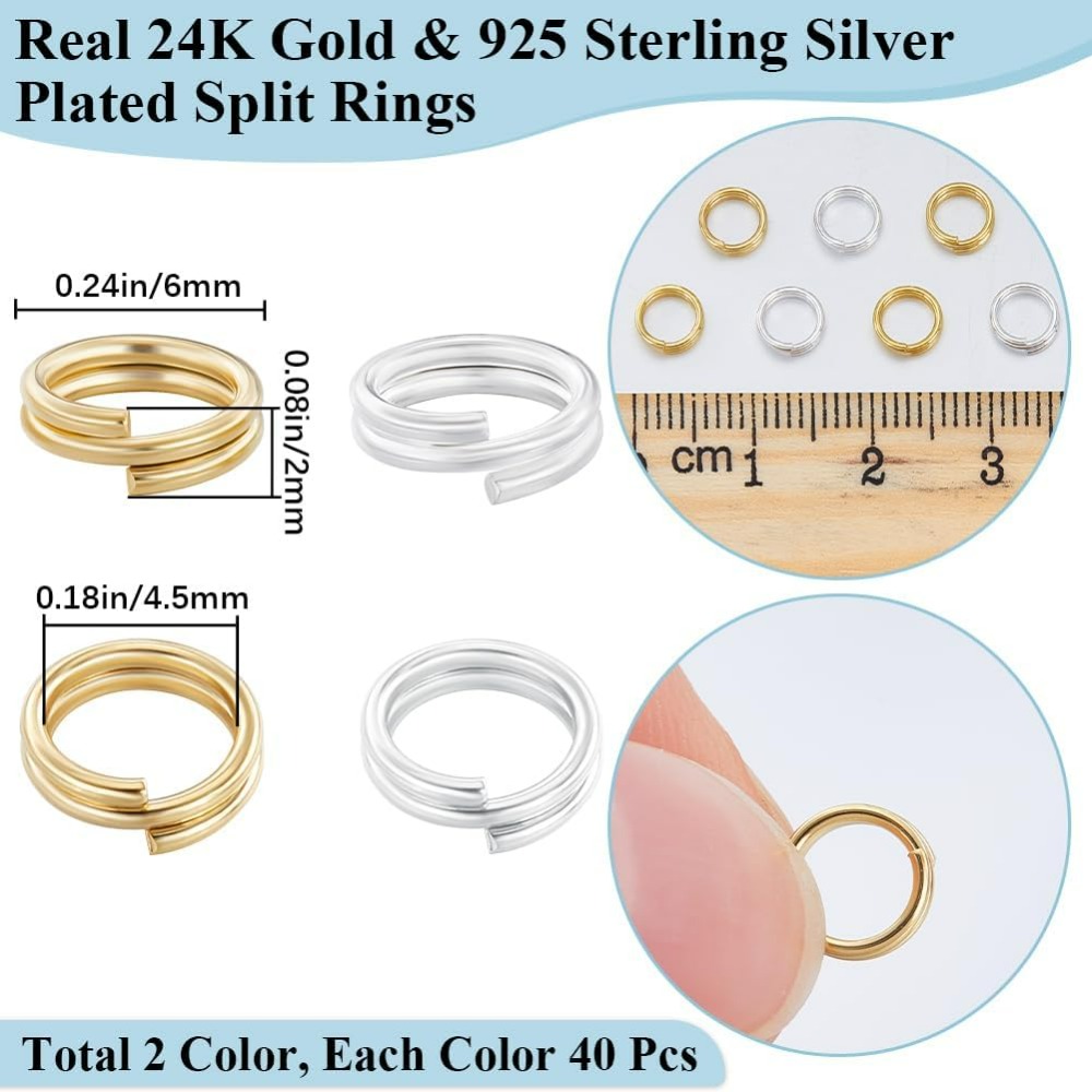 1 doos 80 stuks split ringetje - Gold Plated Ring recensie en prijs