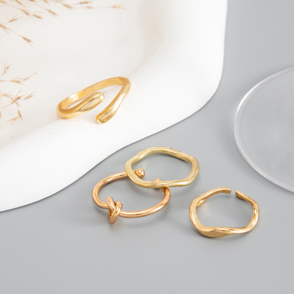 4-delige set modieuze knoop-go - Minimalist Ring Stackable recensie en prijs