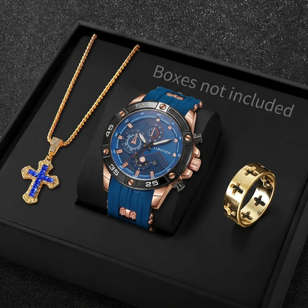 3 STKS Mode Mannelijke Sportho - Jewelry Type Watches recensie en prijs