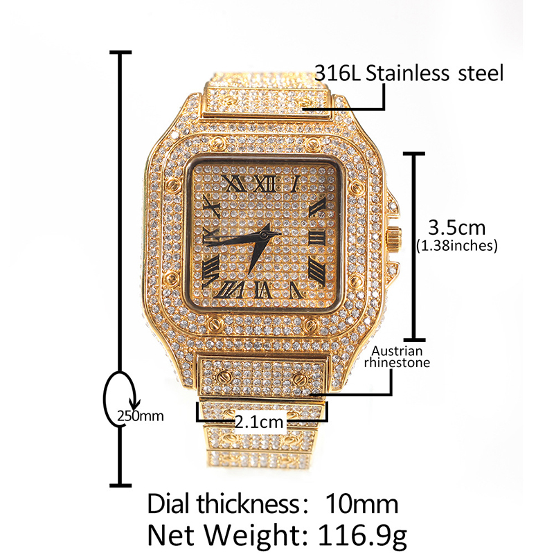 Hiphop luxe quartz pols waterd - Jewelry Type Watches recensie en prijs