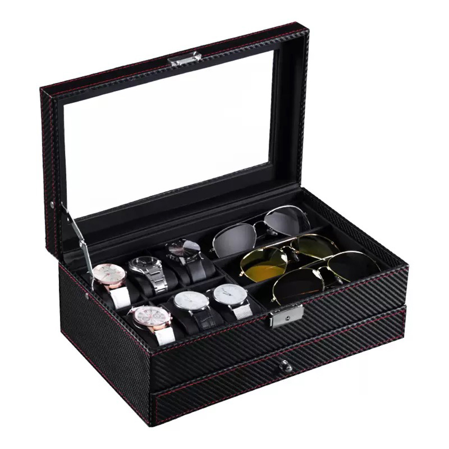 Horloge-opbergdoos – Carbon-Gr - Jewelry Eyewear Watches & Accessories recensie en prijs
