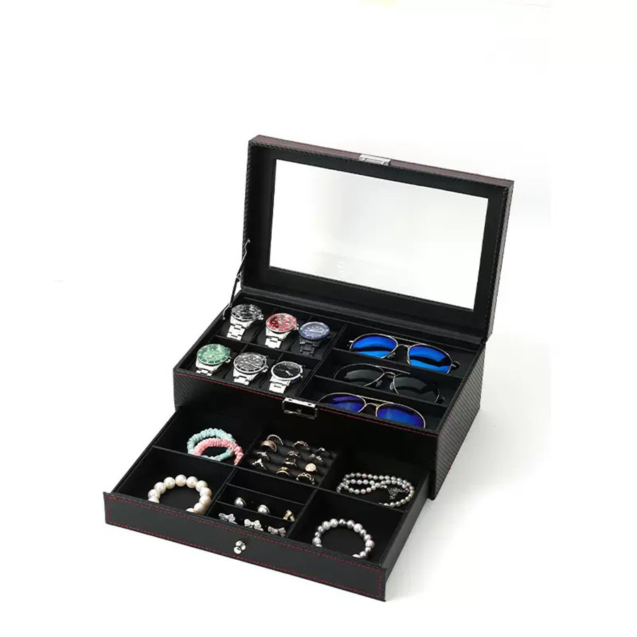 Horloge-opbergdoos – Carbon-Gr - Jewelry Eyewear Watches & Accessories recensie en prijs